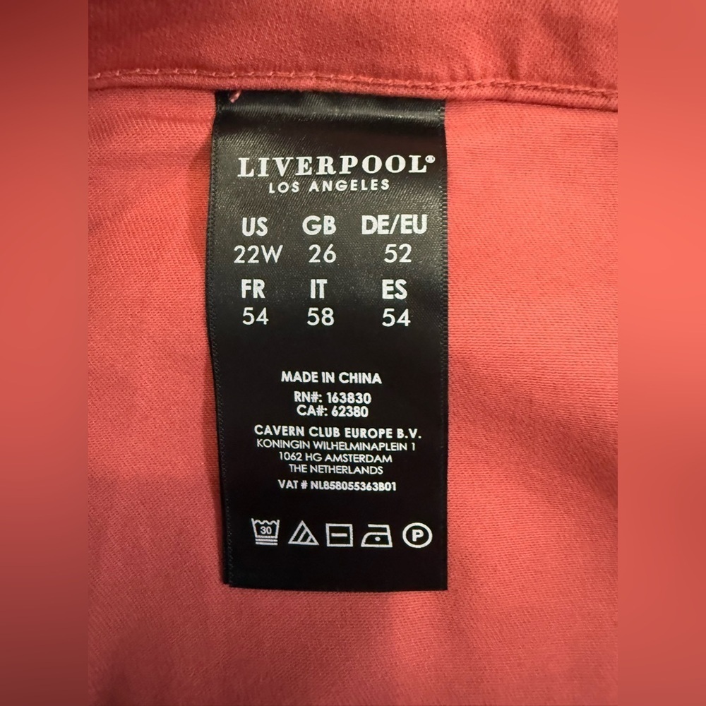 NWT Liverpool Women’s Dusty Cedar Cargo Pocket Shorts - Size 22W - Picture 9 of 11